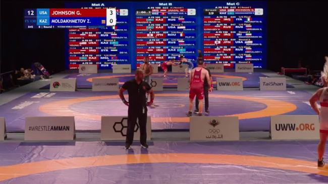 Garret Dale JOHNSON (USA) vs. Zhaxylyk MOLDAKHMETOV (KAZ) | VETERAN WORLD CHAMPIONSHIPS 2026 | B | Round 1 | FS 130Kg