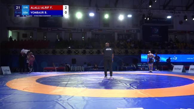 Firas Khaled ALALLI ALRIFAI (SYR) vs. Benjamin Jay VOMBAUR (USA) | VETERAN WORLD CHAMPIONSHIPS 2026 | B | Round 2 | FS 62Kg