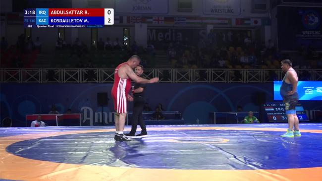 Raed Yahya Abdulsattar ABDULSATTAR (IRQ) vs. Mendikhan KOSDAULETOV (KAZ) | VETERAN WORLD CHAMPIONSHIPS 2026 | Quarter Final | FS 130Kg