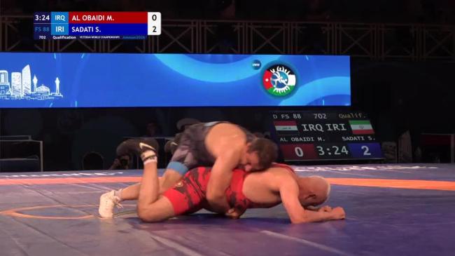 Muayad Hadi Jasim AL OBAIDI (IRQ) vs. Seyedhossein Seyedali SADATI (IRI) | VETERAN WORLD CHAMPIONSHIPS 2026 | Qualification | FS 88Kg