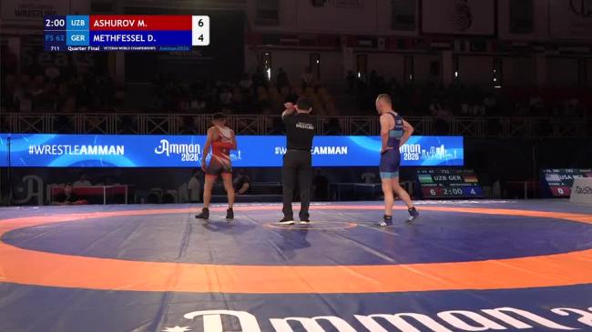 Murodjon ASHUROV (UZB) vs. Dirk METHFESSEL (GER) | VETERAN WORLD CHAMPIONSHIPS 2026 | Quarter Final | FS 62Kg