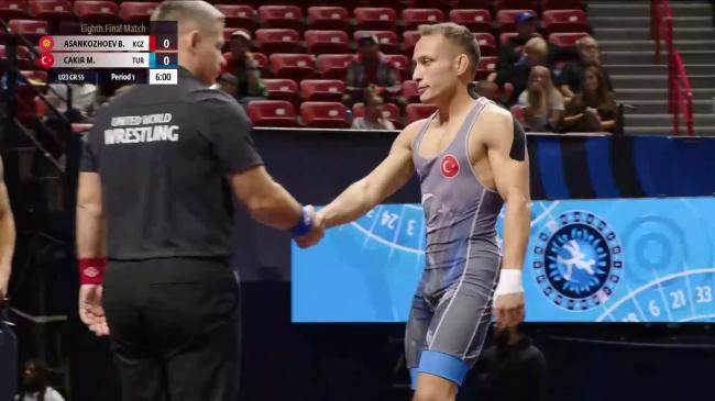Barsbek ASANKOZHOEV (KGZ) vs. Muhammet Emin CAKIR (TUR) | 2026 U23 World Championships | Eighth Final | GR 55Kg