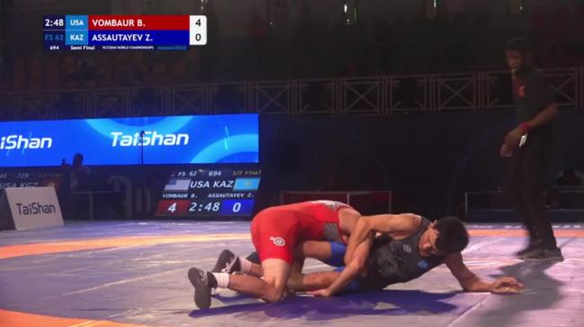 Benjamin Jay VOMBAUR (USA) vs. Zhaxylyk ASSAUTAYEV (KAZ) | VETERAN WORLD CHAMPIONSHIPS 2026 | Semi Final | FS 62Kg